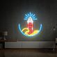 Leuchtturm mit Wellen LED-Neonschild Wohnzimmer Café