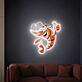 Cartoon Garnele LED-Neonschild mit UV-Druck für Restaurant Bar