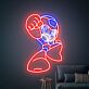 Light Up Your Gaming Sanctuary: Megaman Led Neon Sign, A Perfect Gift for Gamers and a Vibrant Addition to Home Decor, Office, or Gaming Room.