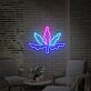 Cannabisblatt LED-Neonschild Wohnzimmer Bar