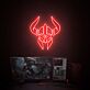 Paladinhelm aus Diablo als LED-Neonschild