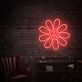 Friedenszeichen Blume LED-Neonschild Wohnzimmer Cafe