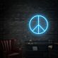 Friedenssymbol LED-Neonschild Wohnzimmer Büro