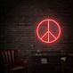 Friedenssymbol LED-Neonschild Wohnzimmer Büro