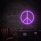 Friedenssymbol LED-Neonschild Wohnzimmer Büro