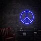 Friedenssymbol LED-Neonschild Wohnzimmer Büro