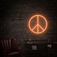 Friedenssymbol LED-Neonschild Wohnzimmer Büro