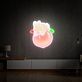 Hase auf Pfirsich LED-Neonschild Wohnzimmer Kinderzimmer