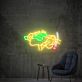 Gesicht mit Sonnenbrille und Zigarette LED-Neonschild für Bar Club