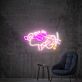 Gesicht mit Sonnenbrille und Zigarette LED-Neonschild für Bar Club