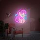 Süßes LED Neonschild mit niedlichem Pony Motiv und Herz Design für Kinderzimmer Spielzimmer und liebevolle Wanddekoration