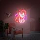 Süßes LED Neonschild mit niedlichem Pony Motiv und Herz Design für Kinderzimmer Spielzimmer und liebevolle Wanddekoration