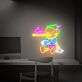 Verspieltes LED Neonschild mit Cartoon Junge und langem Nasen Motiv für kreative Wanddekoration und modernes Zimmerdesign