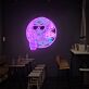 Alien mit Getränk und Palmen LED-Neonschild für Bar Café