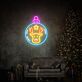 Weihnachtskugel mit Rentier LED-Neonschild Wohnzimmer Weihnachten