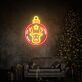 Weihnachtskugel mit Rentier LED-Neonschild Wohnzimmer Weihnachten