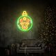 Weihnachtskugel mit Rentier LED-Neonschild Wohnzimmer Weihnachten