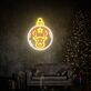 Weihnachtskugel mit Rentier LED-Neonschild Wohnzimmer Weihnachten