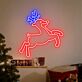 Weihnachtsrentier LED-Neonschild Wohnzimmer Weihnachtsdeko