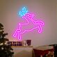 Bring the festive glow to your celebrations and spaces with Reindeer Led Neon Sign Home Neon Wall Art, perfect for Christmas Decor, office festivities, and holiday-themed bars.