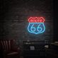 ROUTE 66 LED-Neonschild für Bar und Wohnzimmer
