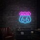 ROUTE 66 LED-Neonschild für Bar und Wohnzimmer