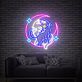 Katze mit Mond und Sternen LED-Neonschild Wohnzimmer Schlafzimmer