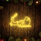 Weihnachtsmann im Rentierschlitten LED-Neonschild Wohnzimmer Weihnachtsdekoration