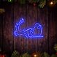 Weihnachtsmann im Rentierschlitten LED-Neonschild Wohnzimmer Weihnachtsdekoration