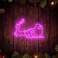 Weihnachtsmann im Rentierschlitten LED-Neonschild Wohnzimmer Weihnachtsdekoration