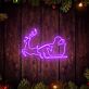 Weihnachtsmann im Rentierschlitten LED-Neonschild Wohnzimmer Weihnachtsdekoration