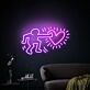 Figur mit Herzsymbol LED-Neonschild Wohnzimmer Lounge
