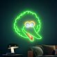 Vogelkopf mit Locken LED-Neonschild Wohnzimmer Kinderzimmer