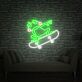Skateboard fahrender Frosch LED-Neonschild Wohnzimmer Jugendzimmer