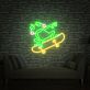 Skateboard fahrender Frosch LED-Neonschild Wohnzimmer Jugendzimmer