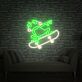 Skateboard fahrender Frosch LED-Neonschild Wohnzimmer Jugendzimmer