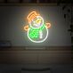 Schneemann mit Hut und Schal LED-Neonschild Wohnzimmer Weihnachtsdeko