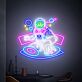 Astronaut DJ LED Neonschild Musik und Vinyl Design