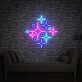 Funkelnde Sterne als LED-Neonschild
