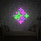 Funkelnde Sterne als LED-Neonschild