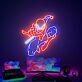 Dynamisches Superheld Neon LED Wandlicht im Comic Stil für Gaming Room Studio und moderne Wanddekoration