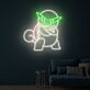 Cartoon-Schildkröte mit Sonnenbrille LED-Neonschild Gamingzimmer Wohnzimmer