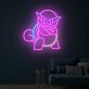 Cartoon-Schildkröte mit Sonnenbrille LED-Neonschild Gamingzimmer Wohnzimmer