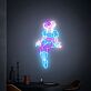 Anime Stil Neon LED Wandlicht mit weiblicher Figur für moderne Raumdekoration