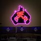 Level Up Your Game Room, Office, or Bar Ambiance with the Street Fighter Led UV Neon Sign Akuma With Printing Acrylic Backboard