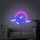 Meereswelle mit Sonne LED-Neonschild Wohnzimmer Bar