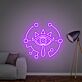 Auge Symbol mit geometrischen Elementen LED-Neonschild für Wohnzimmer Gamingzimmer