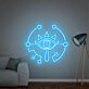 Auge Symbol mit geometrischen Elementen LED-Neonschild für Wohnzimmer Gamingzimmer