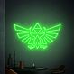 stilisiertes Adler-Emblem mit Triforce Symbol LED-Neonschild Gaming Zimmer