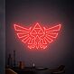 stilisiertes Adler-Emblem mit Triforce Symbol LED-Neonschild Gaming Zimmer